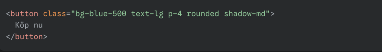 CSS-snippet of button styled with TailwindCSS