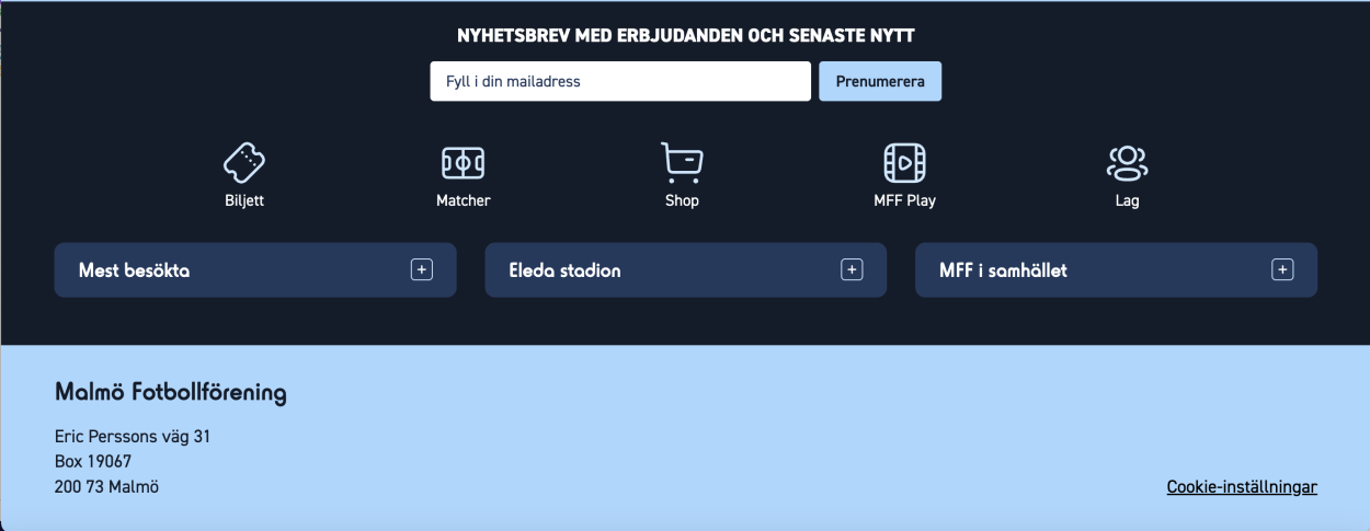 screenshot på MFF-sajtens sidfot
