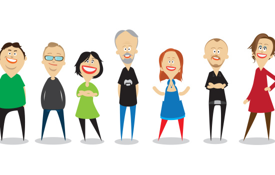 illustration med karaktärer