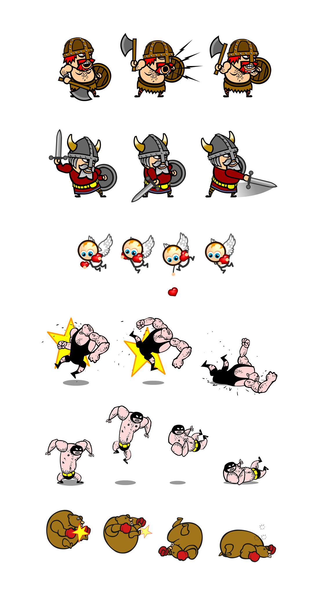 illustrationer och animationer för spel