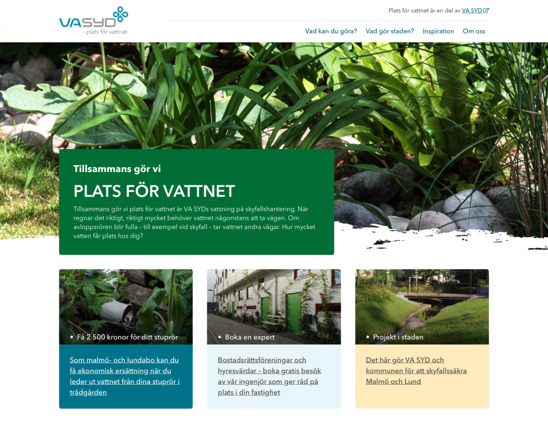 Plats för vattnet startsida