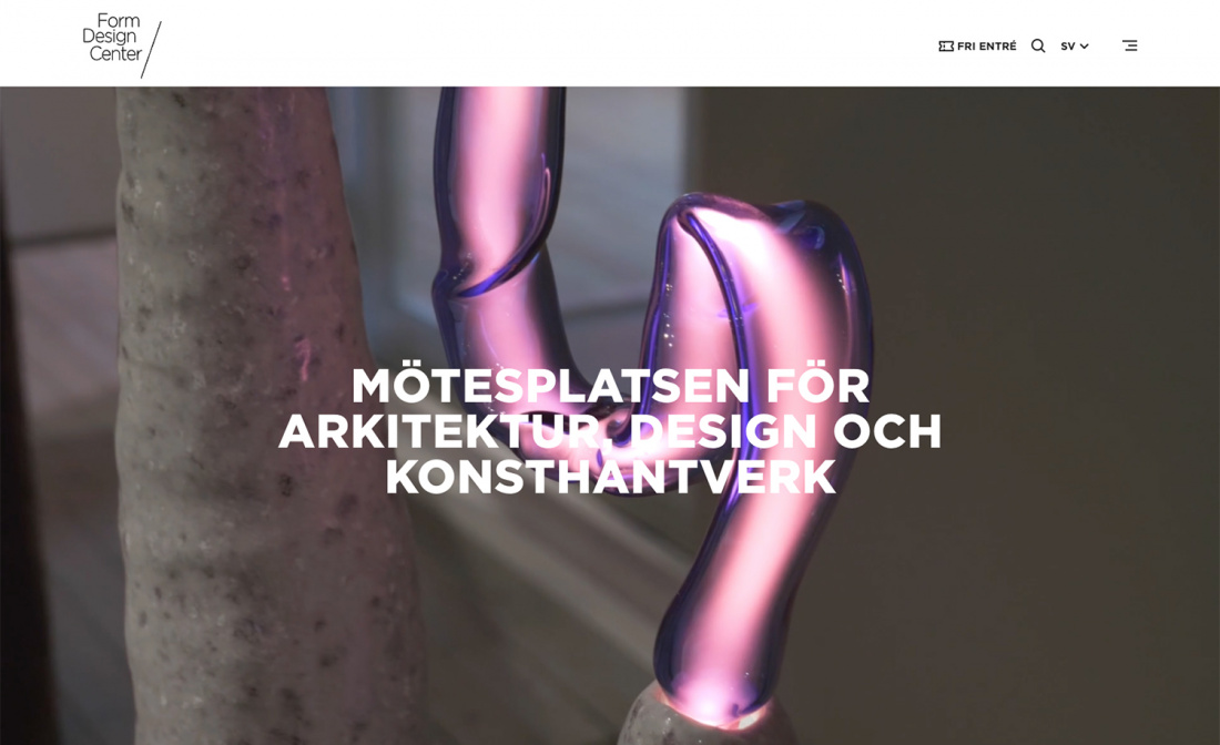 Webbsajt för Form/Design Center av 040